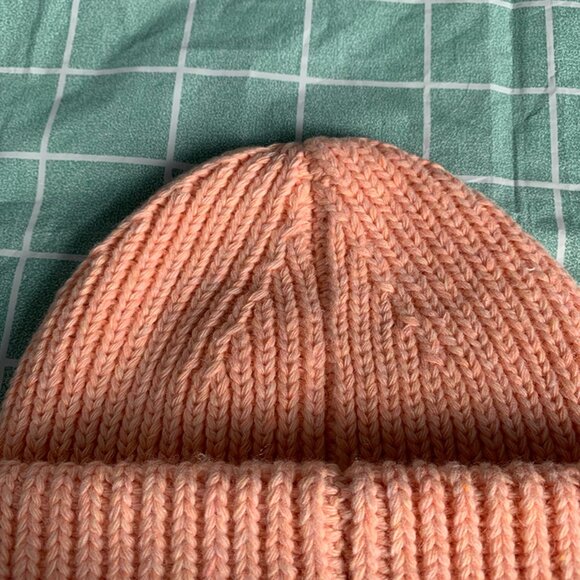 Acne Studios Pink Smiley Patch Beanie - Picture 4 of 6